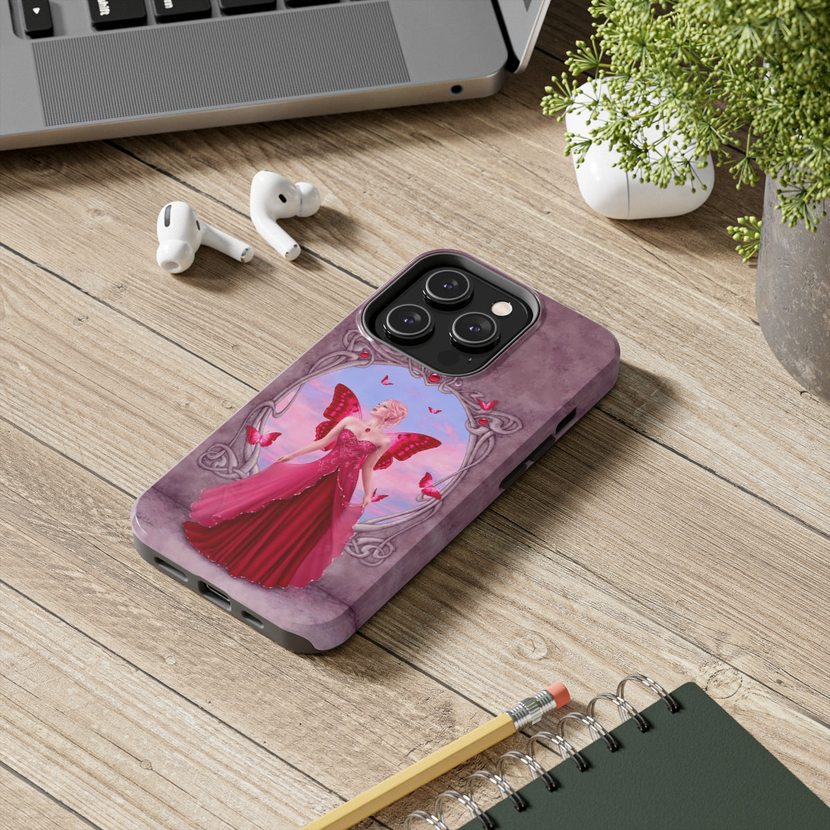 Tough Phone Case - Ruby Birthstone Fairy