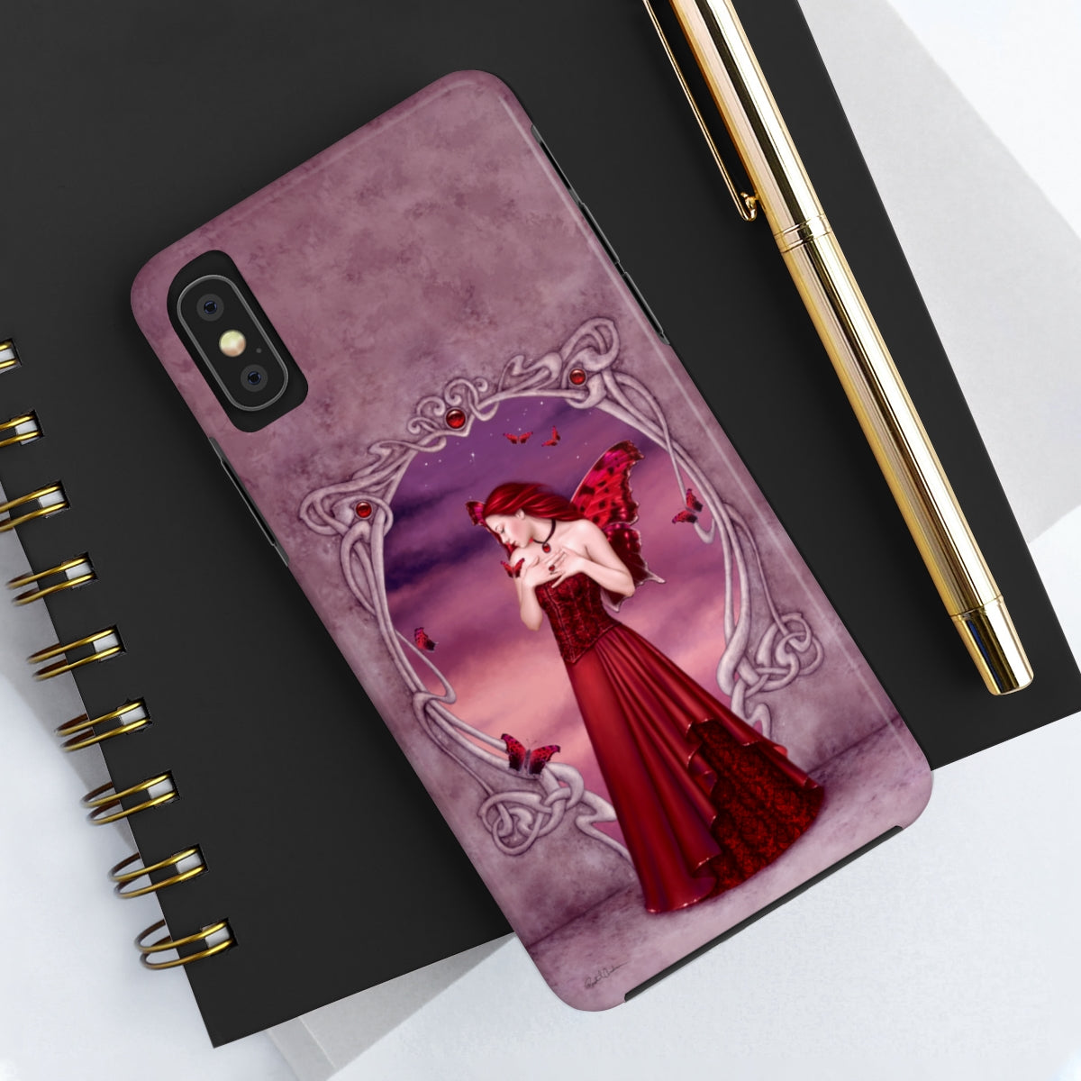 Tough Phone Case - Garnet Birthstone Fairy