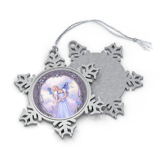 Snowflake Ornament - Opal Birthstone Fairy