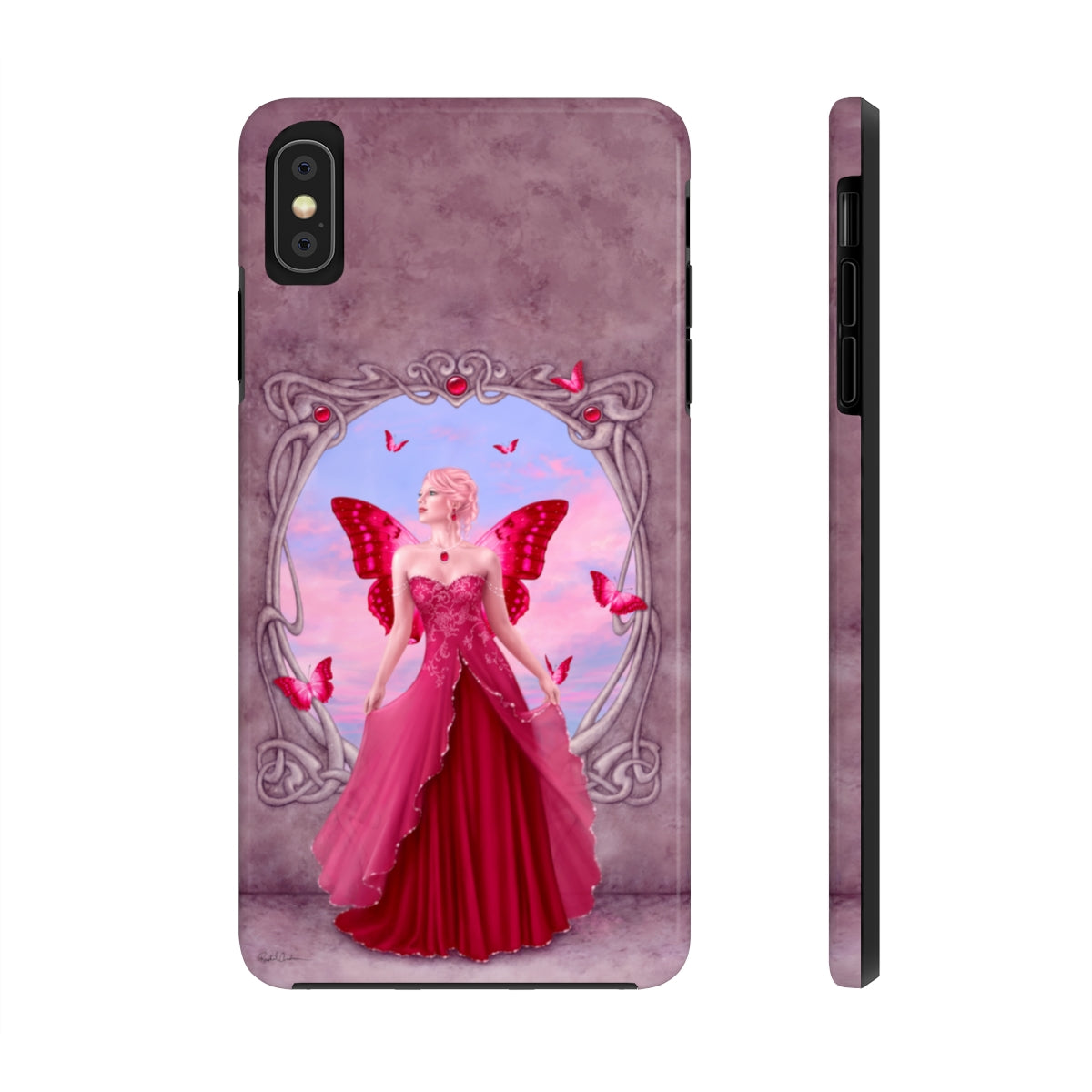 Tough Phone Case - Ruby Birthstone Fairy