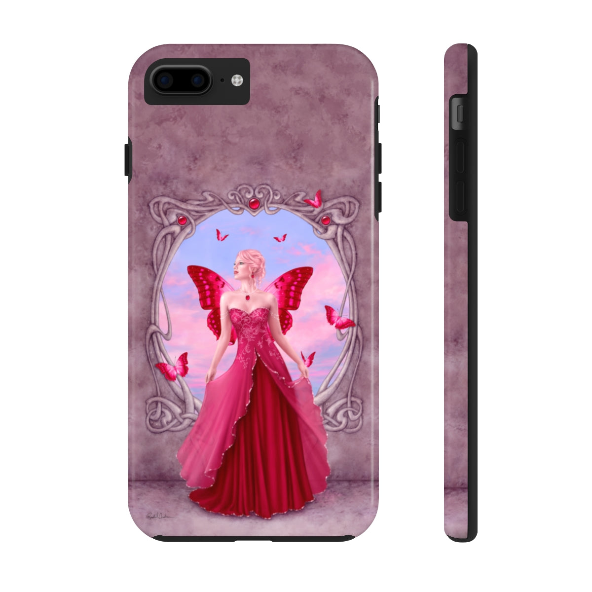 Tough Phone Case - Ruby Birthstone Fairy