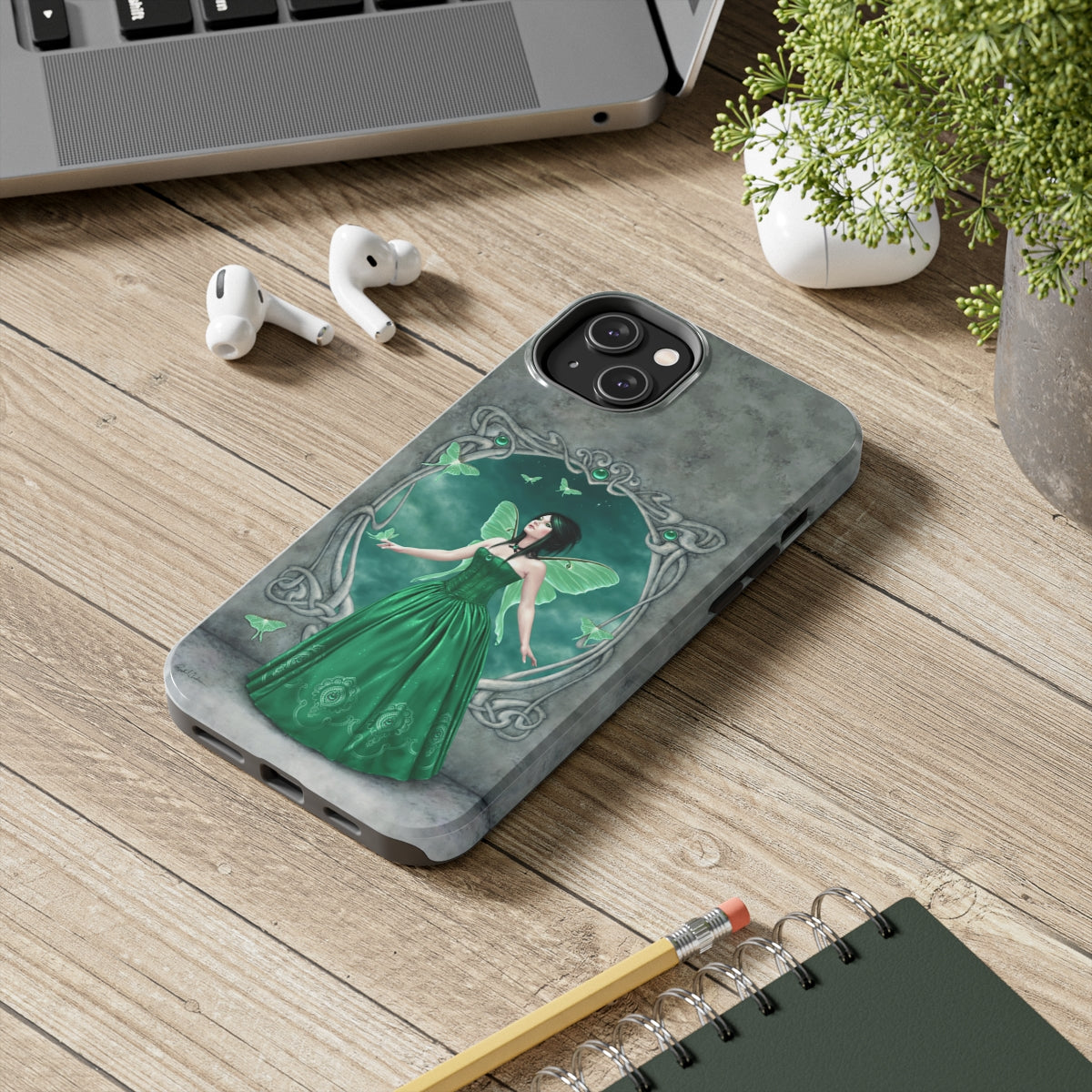 Tough Phone Case - Emerald Birthstone Fairy