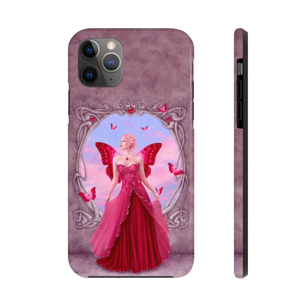 Tough Phone Case - Ruby Birthstone Fairy