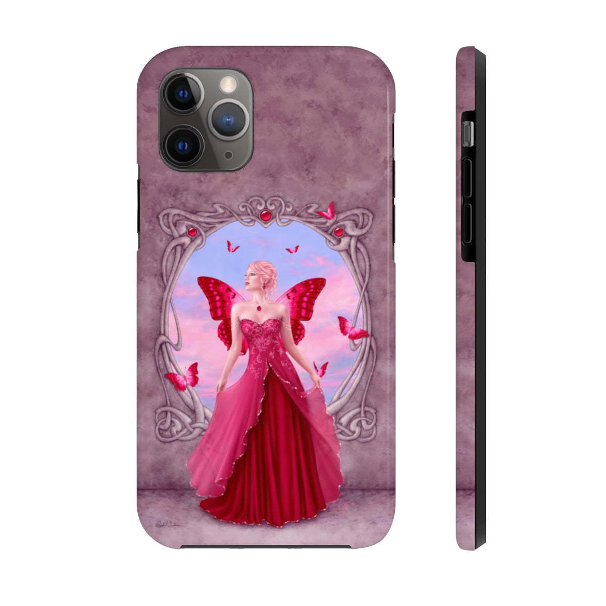 Tough Phone Case - Ruby Birthstone Fairy