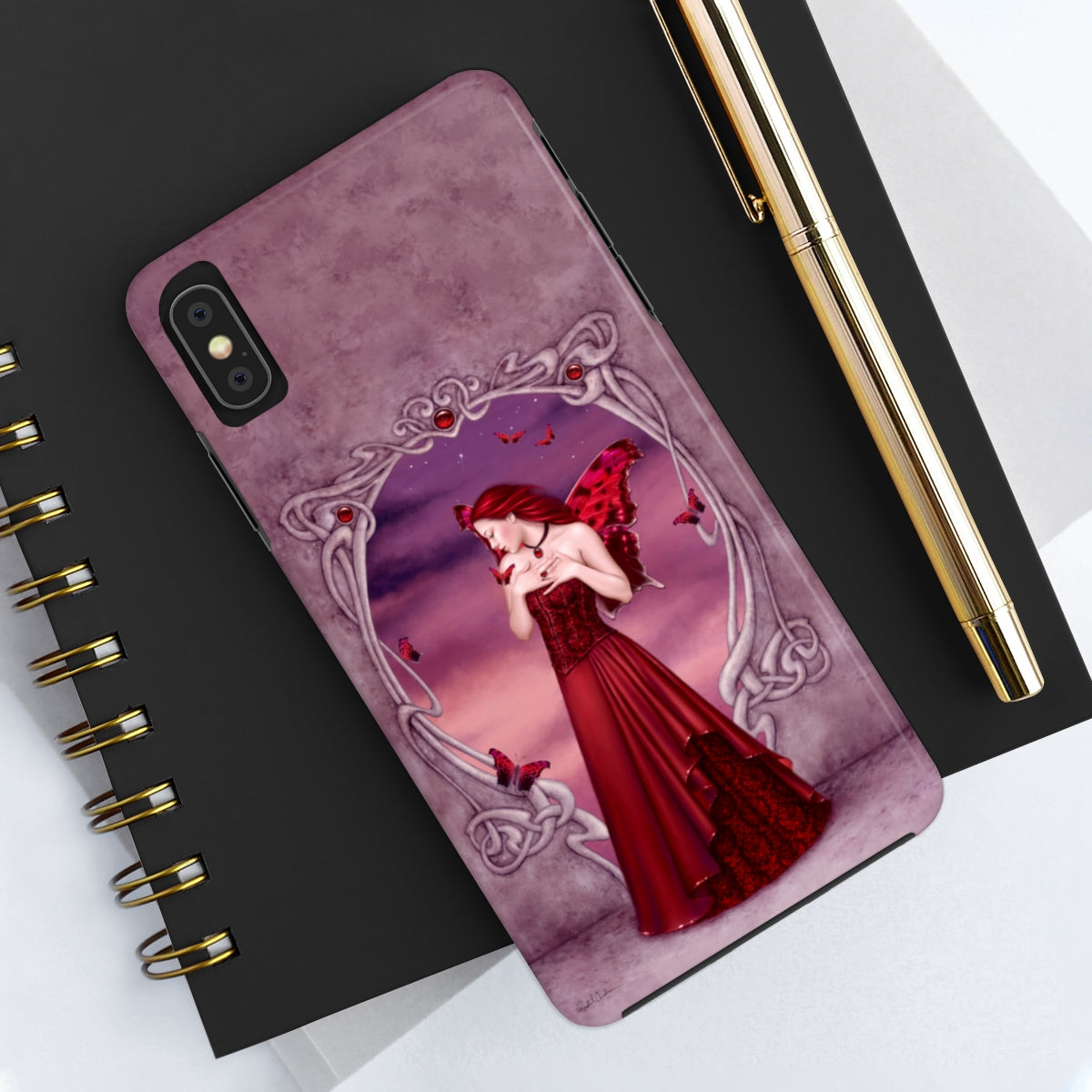 Tough Phone Case - Garnet Birthstone Fairy