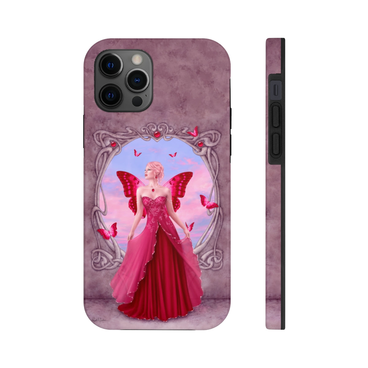 Tough Phone Case - Ruby Birthstone Fairy