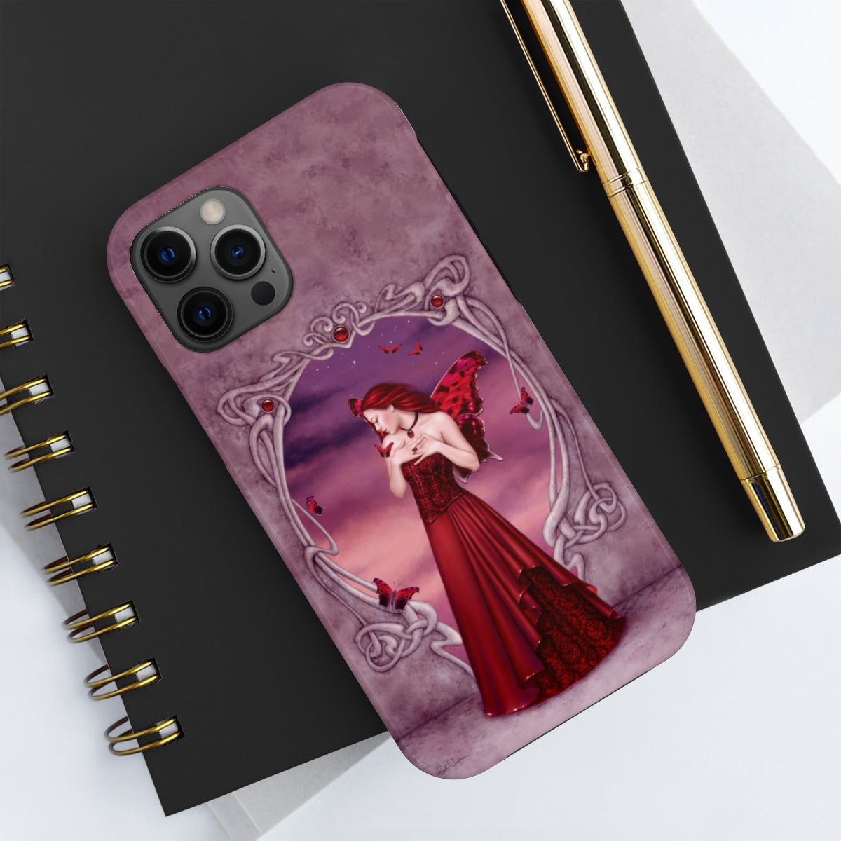 Tough Phone Case - Garnet Birthstone Fairy