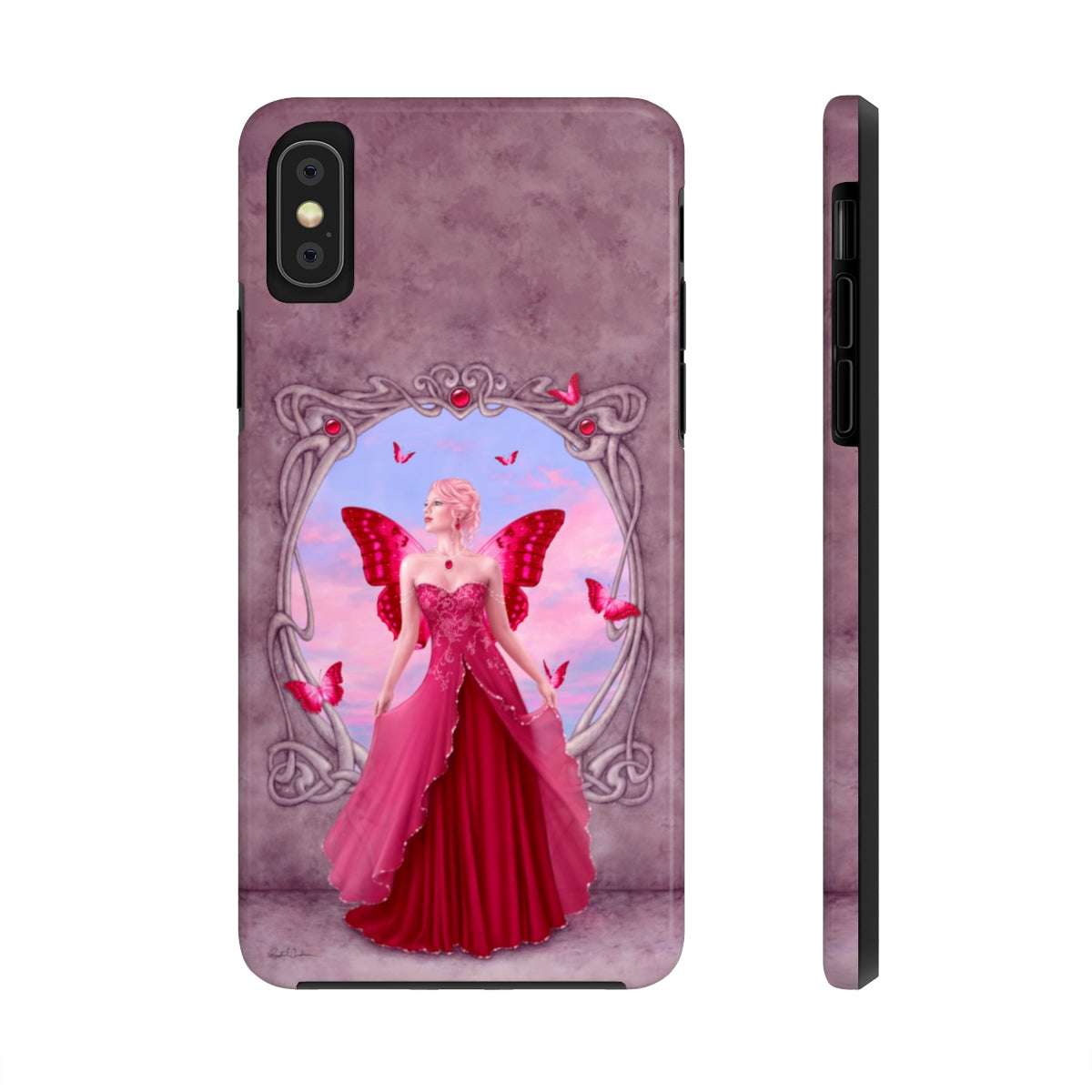 Tough Phone Case - Ruby Birthstone Fairy