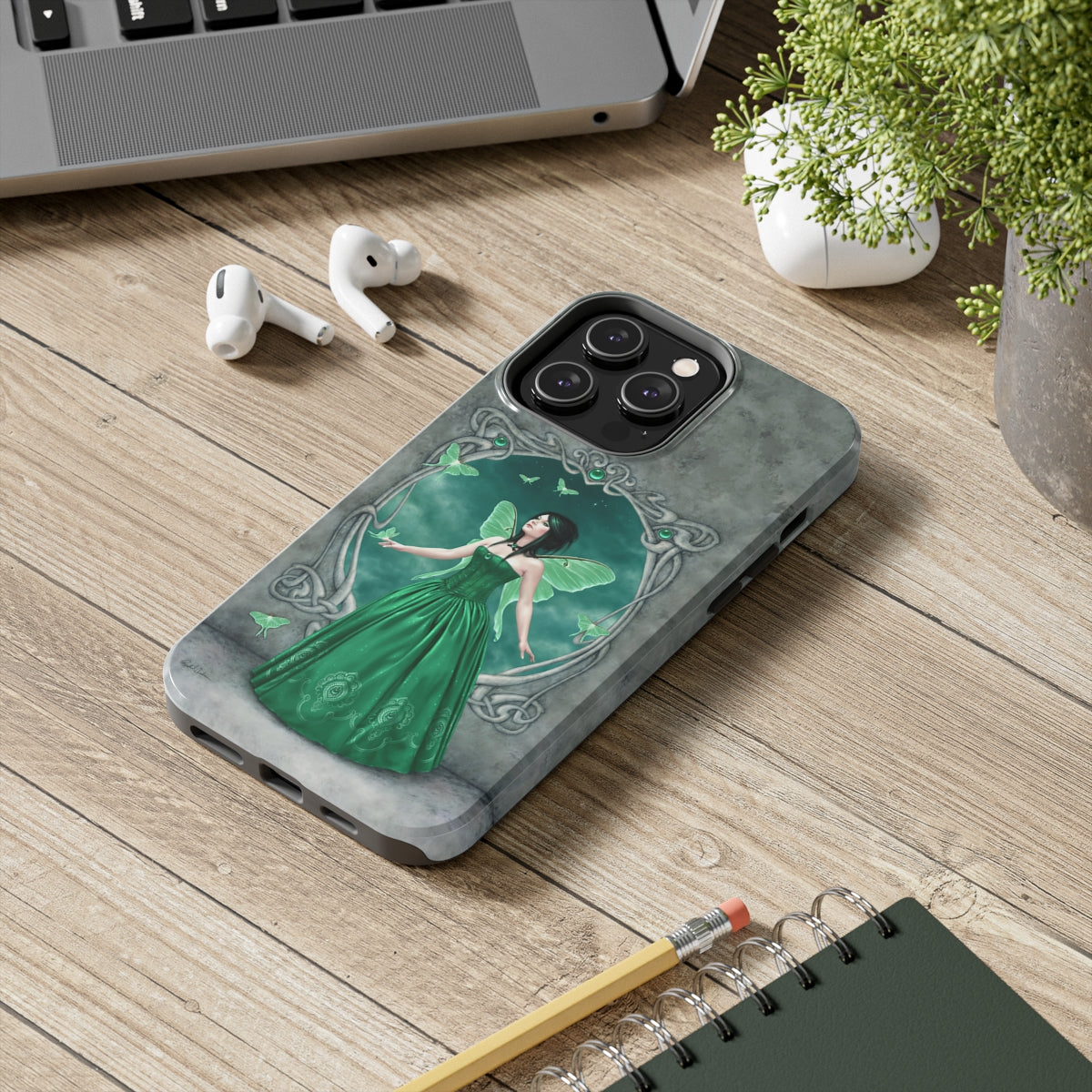 Tough Phone Case - Emerald Birthstone Fairy
