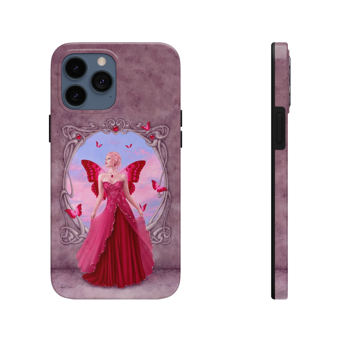 Tough Phone Case - Ruby Birthstone Fairy