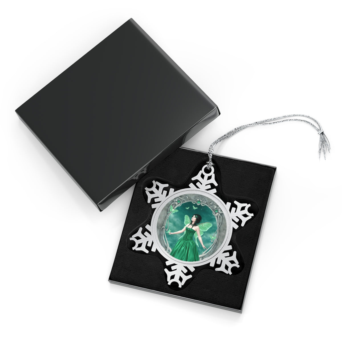 Snowflake Ornament - Emerald Birthstone Fairy