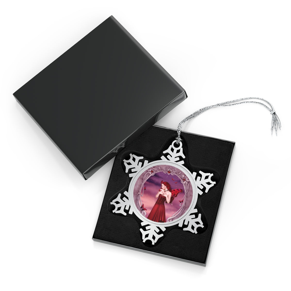 Snowflake Ornament - Garnet Birthstone Fairy