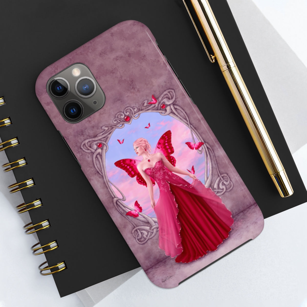 Tough Phone Case - Ruby Birthstone Fairy