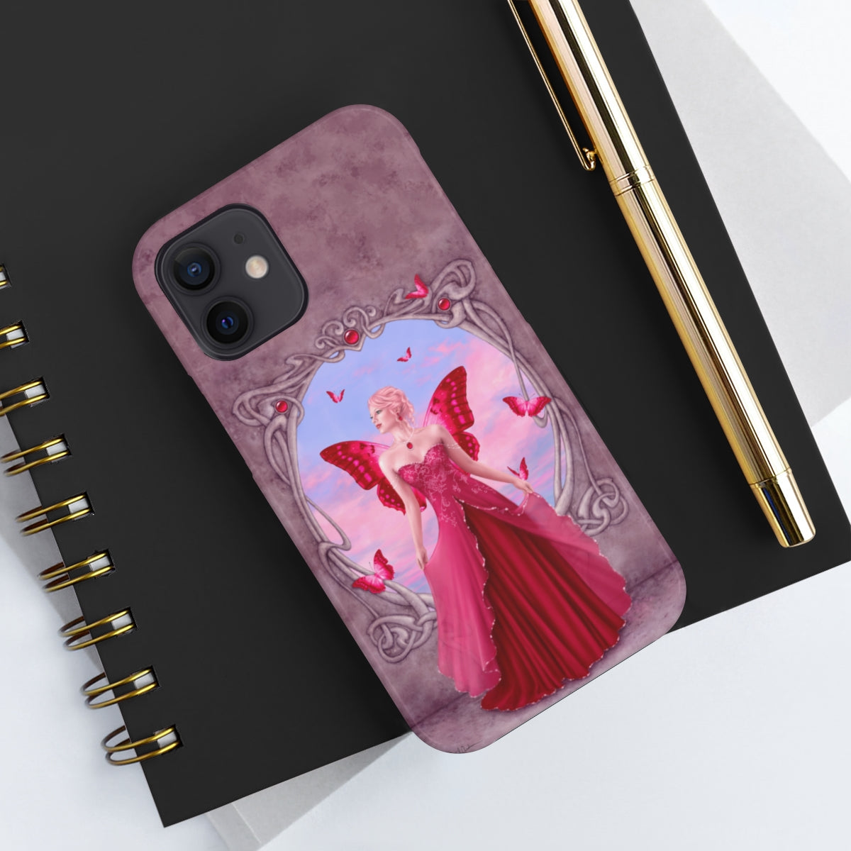 Tough Phone Case - Ruby Birthstone Fairy