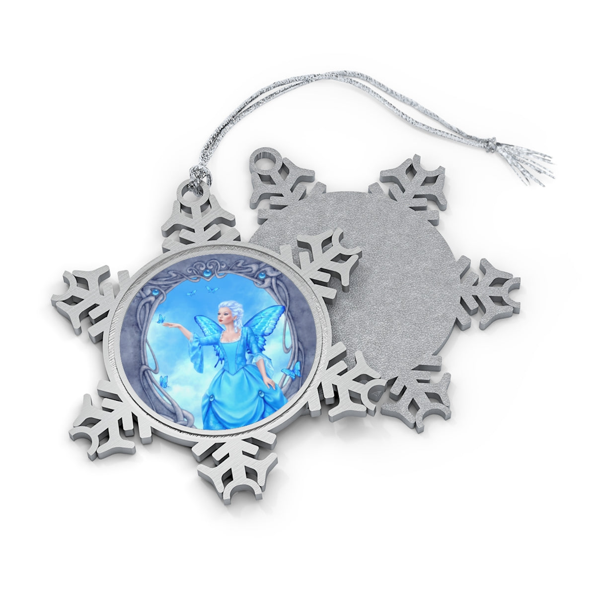 Snowflake Ornament - Blue Topaz Birthstone Fairy