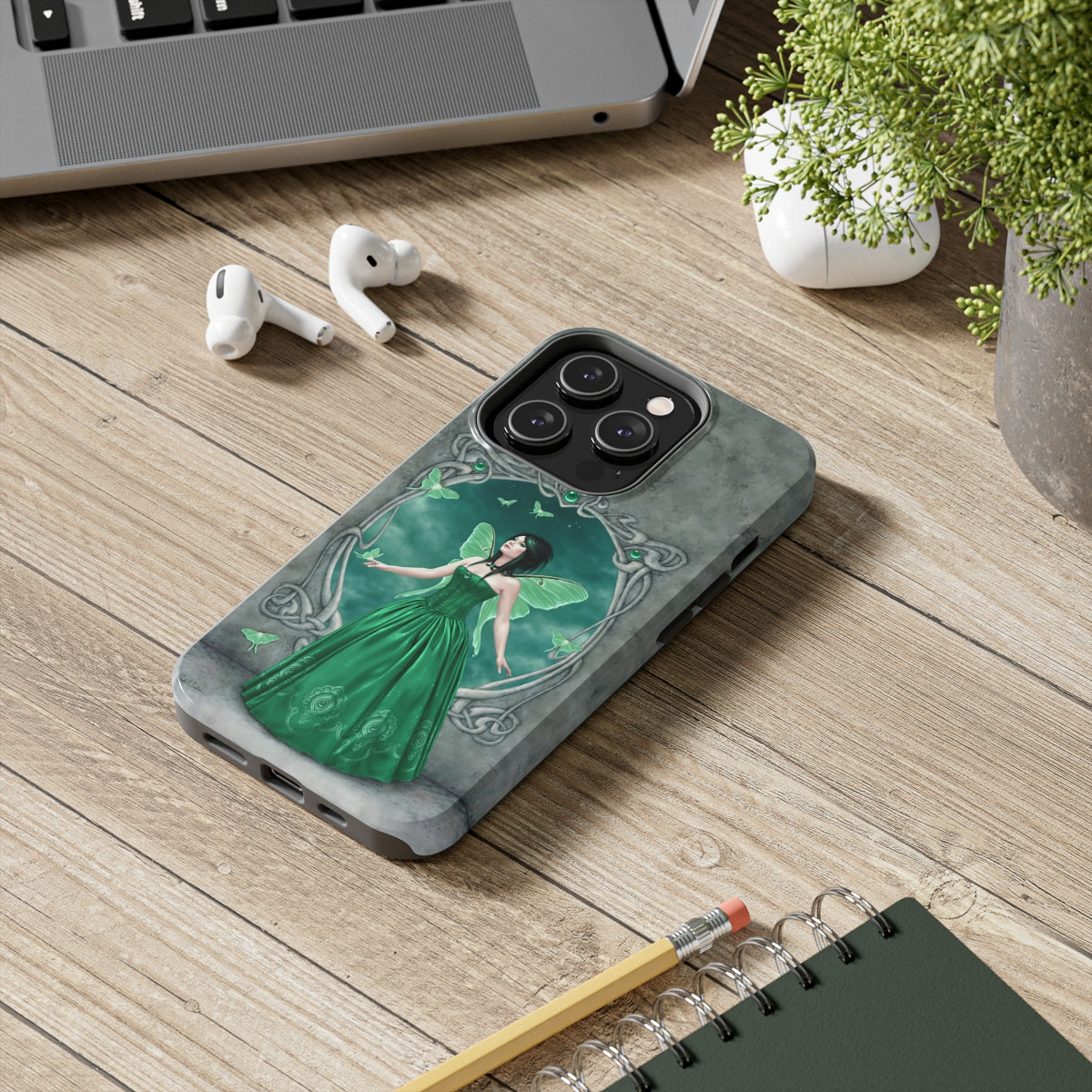 Tough Phone Case - Emerald Birthstone Fairy