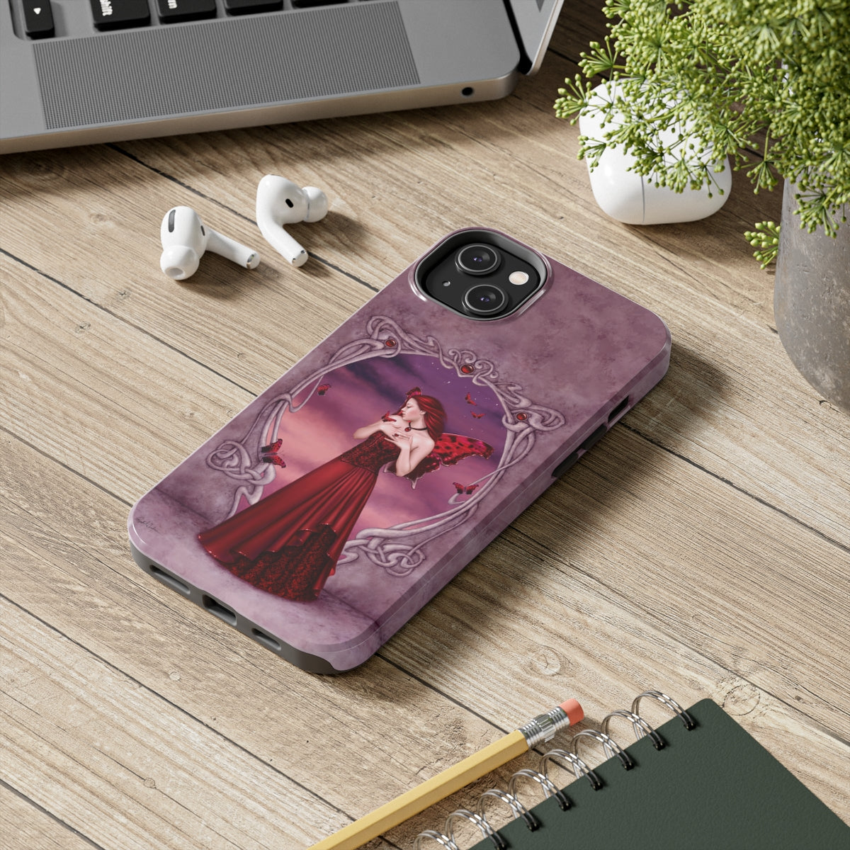 Tough Phone Case - Garnet Birthstone Fairy