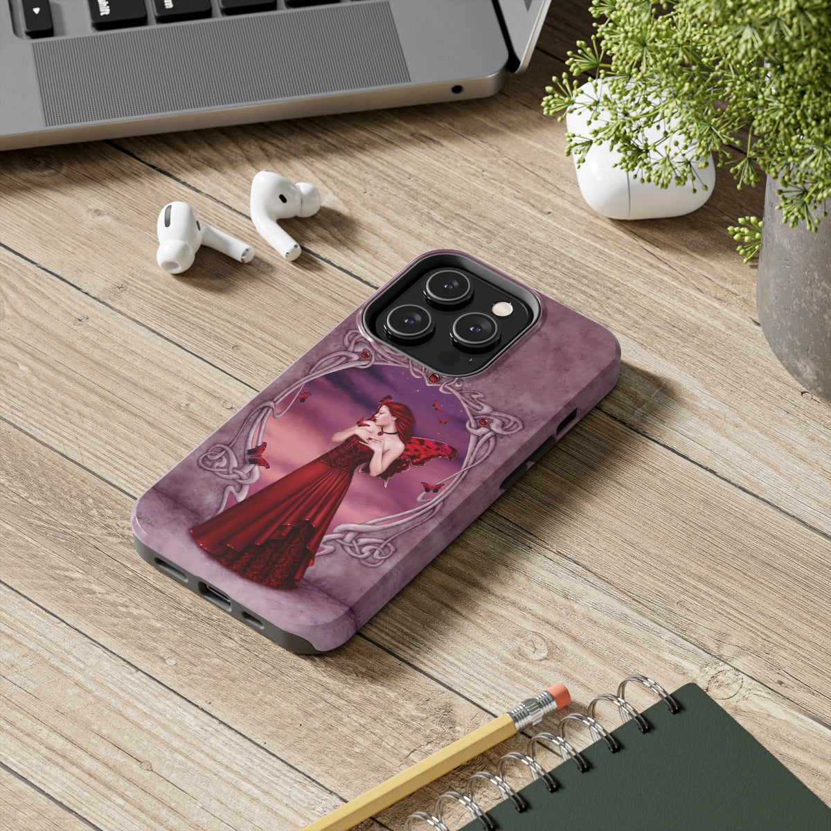 Tough Phone Case - Garnet Birthstone Fairy
