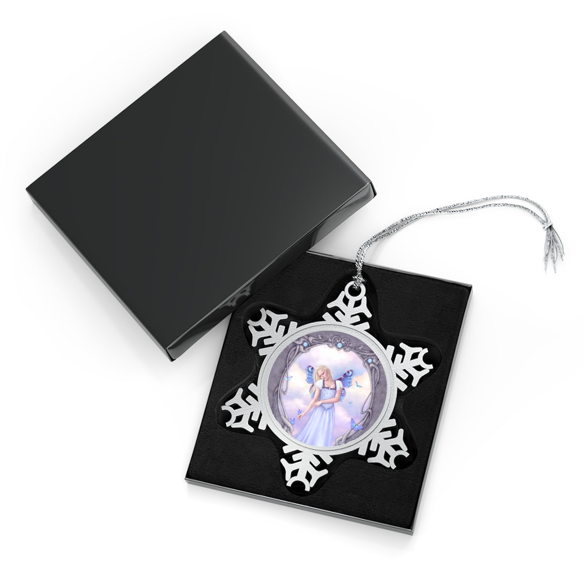 Snowflake Ornament - Opal Birthstone Fairy