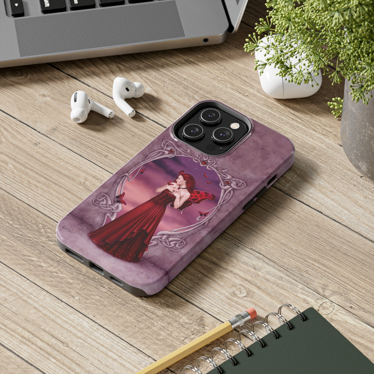 Tough Phone Case - Garnet Birthstone Fairy