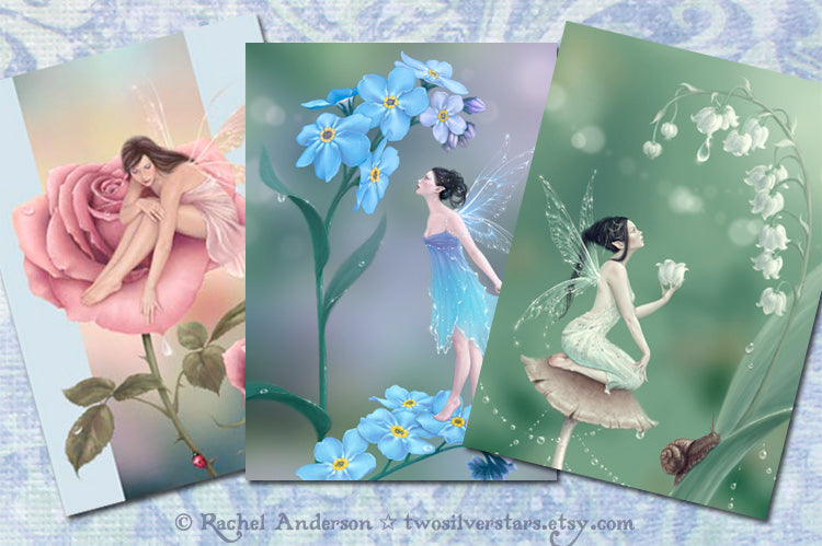 Custom Fairies Greeting Card Set B