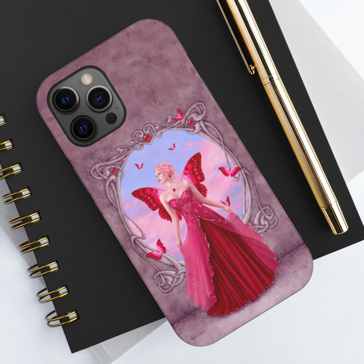 Tough Phone Case - Ruby Birthstone Fairy