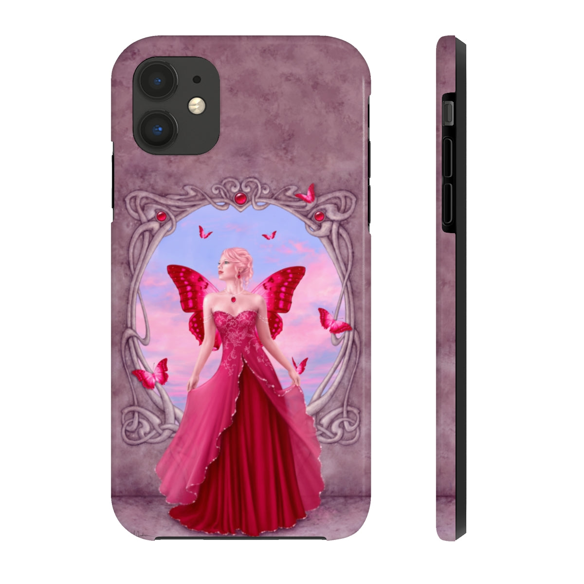 Tough Phone Case - Ruby Birthstone Fairy