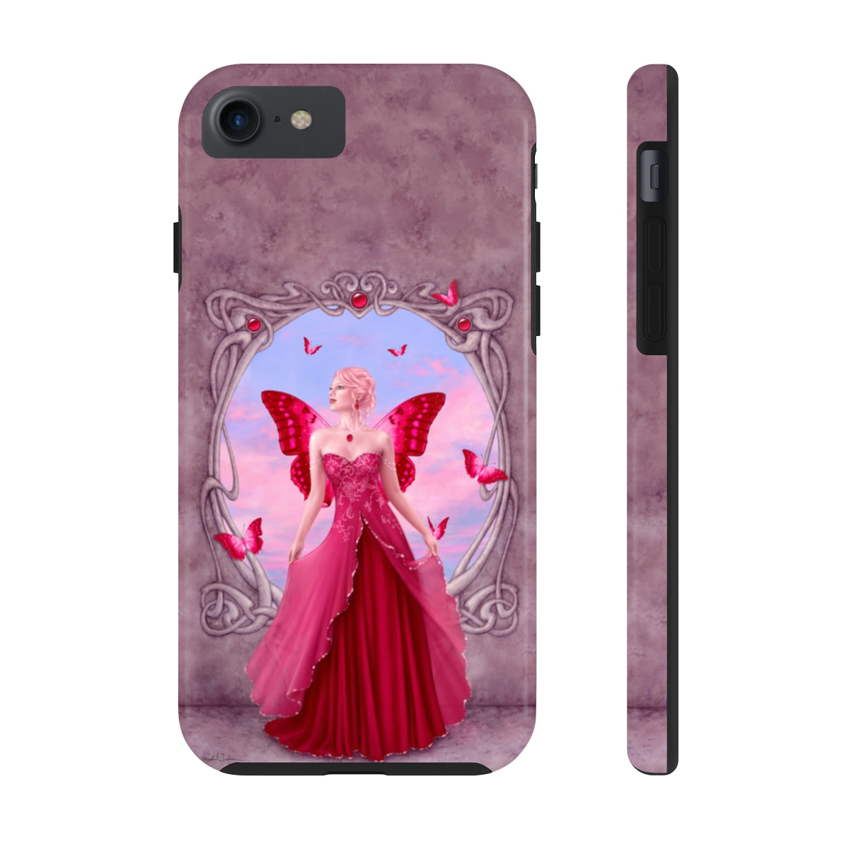 Tough Phone Case - Ruby Birthstone Fairy