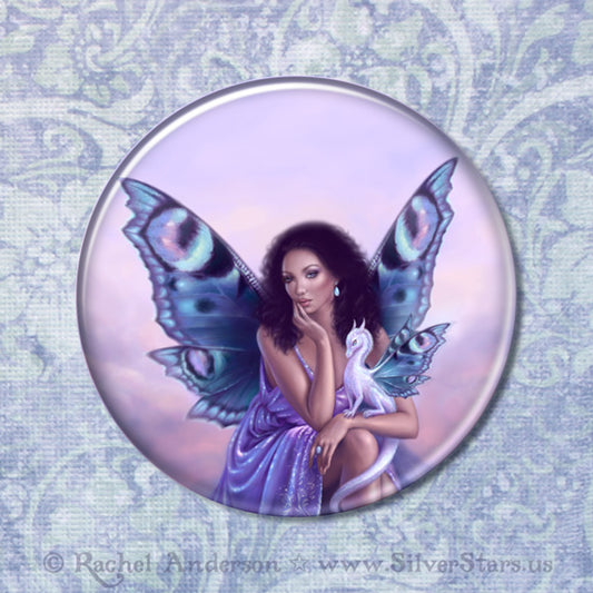 Evanescent - Mirror Magnet & Button