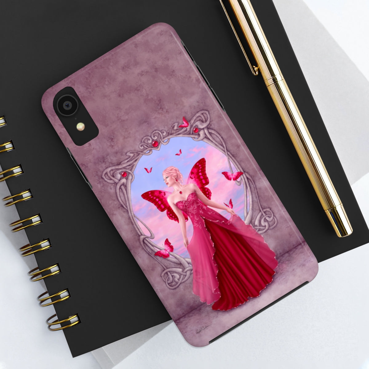 Tough Phone Case - Ruby Birthstone Fairy