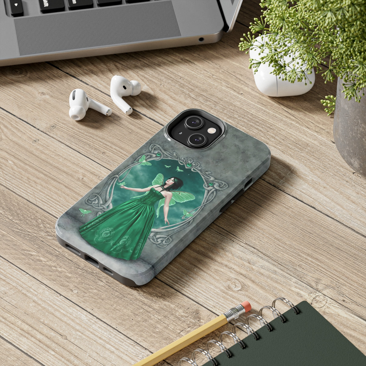 Tough Phone Case - Emerald Birthstone Fairy