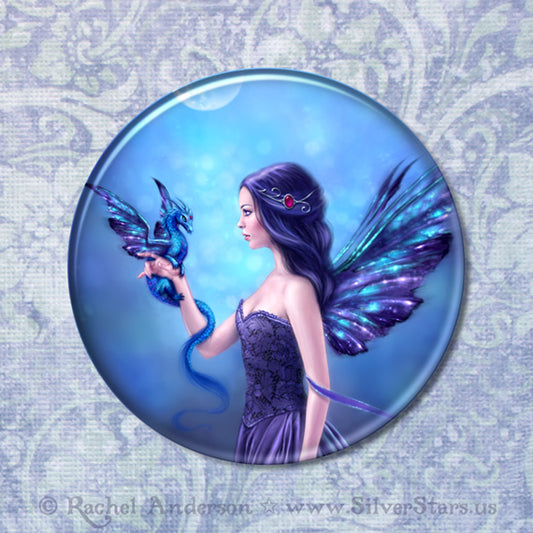 Iridescent - Mirror Magnet & Button