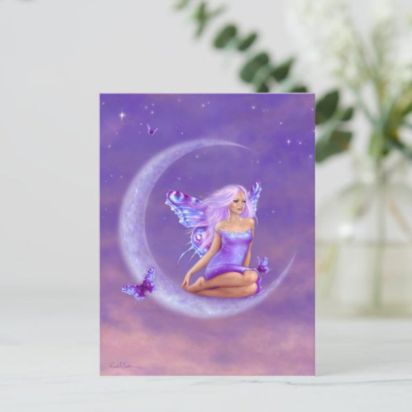 Set of 4 Moon Fairy & Mermaid Postcards