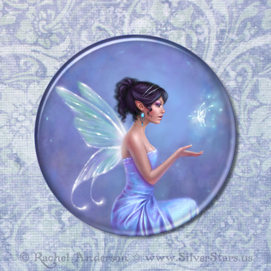 Opalite - Mirror Magnet & Button