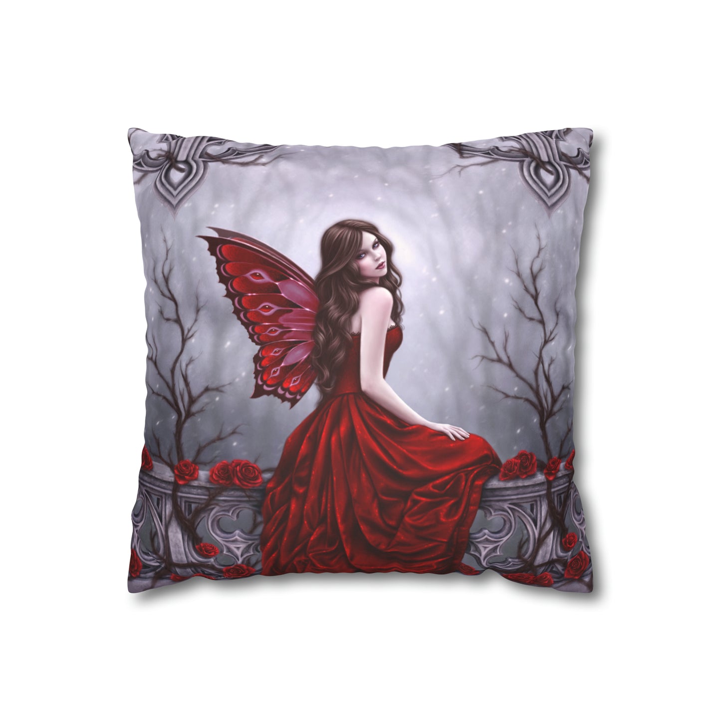 Throw Pillow Cover - Winter Rose