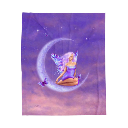Velveteen Plush Blanket - Lavender Moon