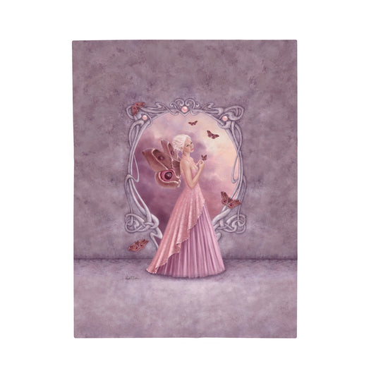Velveteen Plush Blanket - Birthstones - Pearl