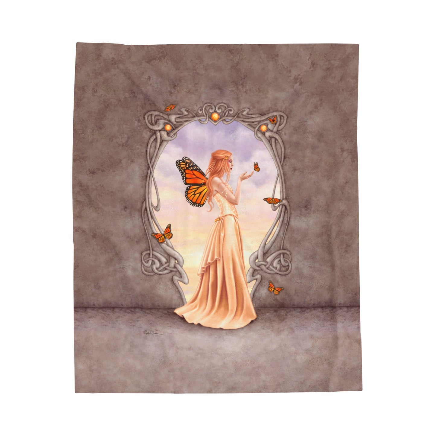 Velveteen Plush Blanket - Birthstones - Citrine