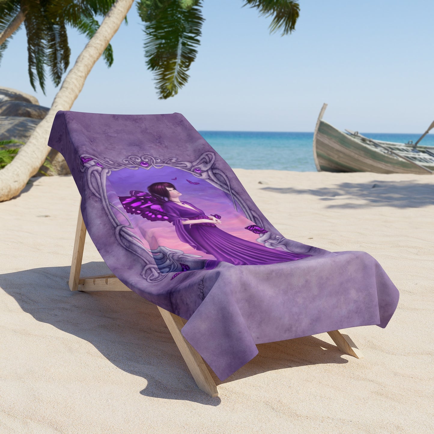 Beach Towel - Birthstones - Amethyst