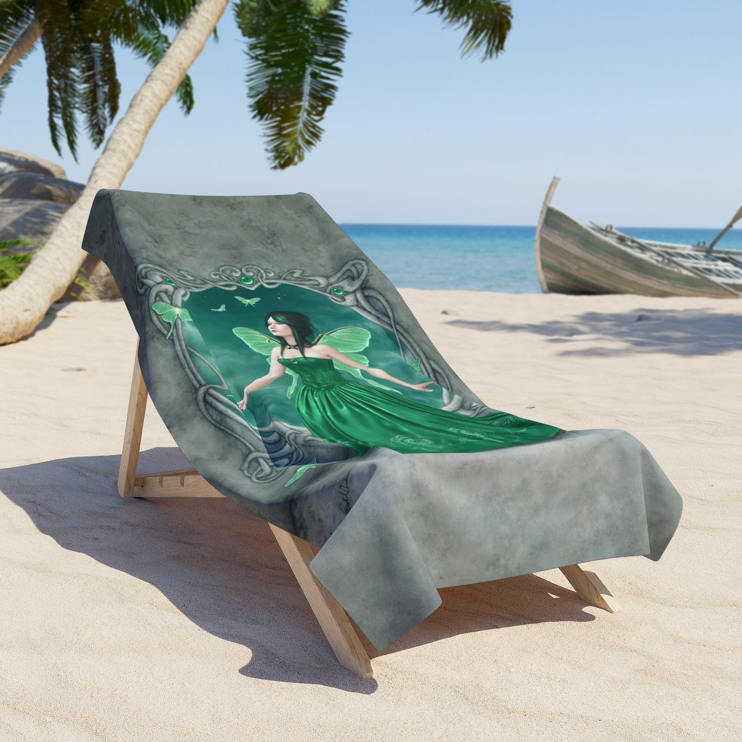 Beach Towel - Birthstones - Emerald