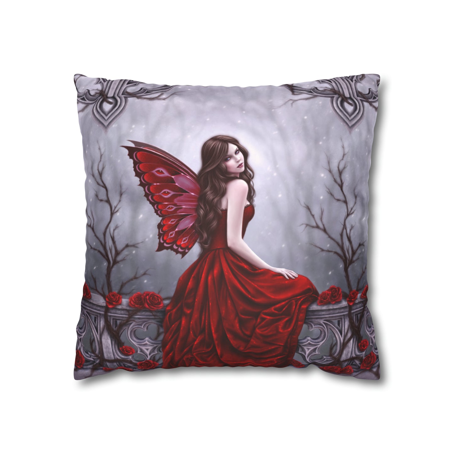 Throw Pillow Cover - Winter Rose