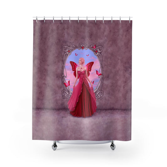 Shower Curtain - Birthstones - Ruby
