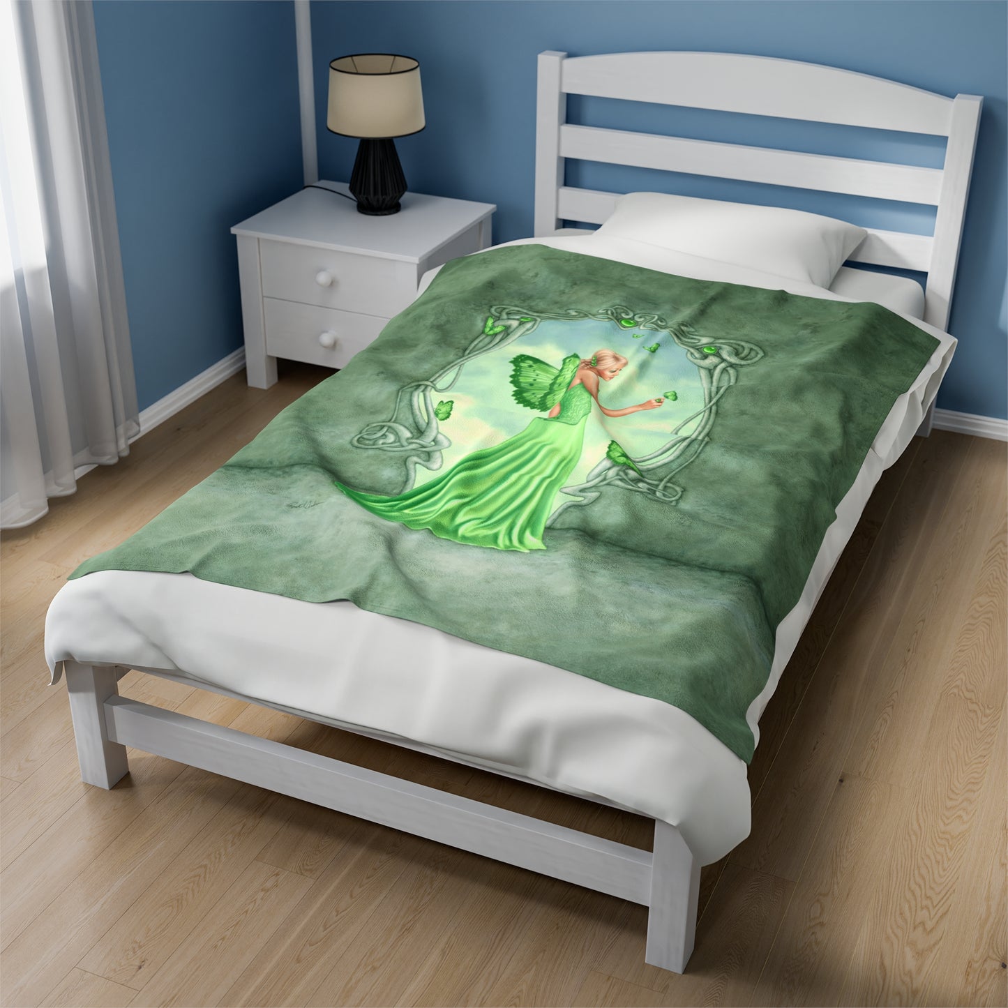 Velveteen Plush Blanket - Birthstones - Peridot