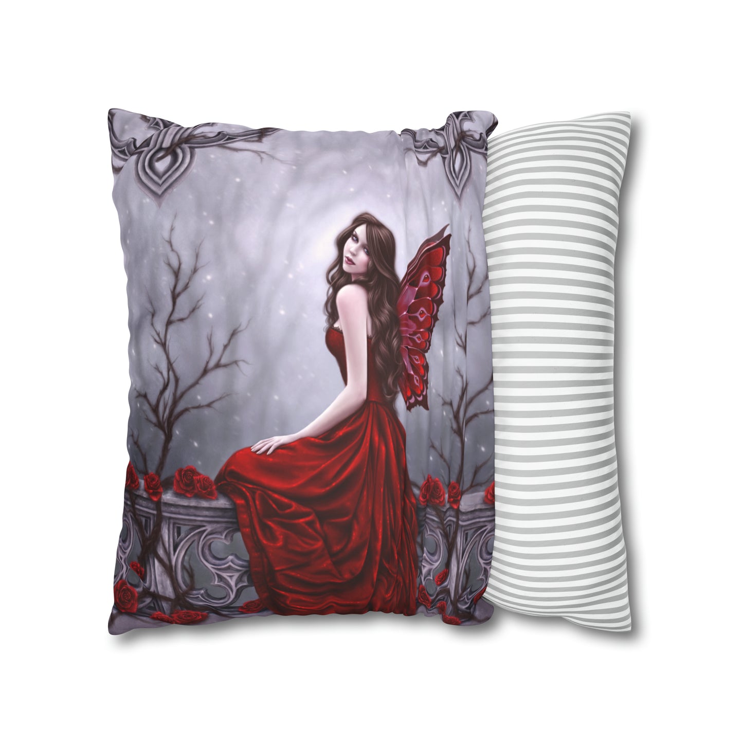 Throw Pillow Cover - Winter Rose
