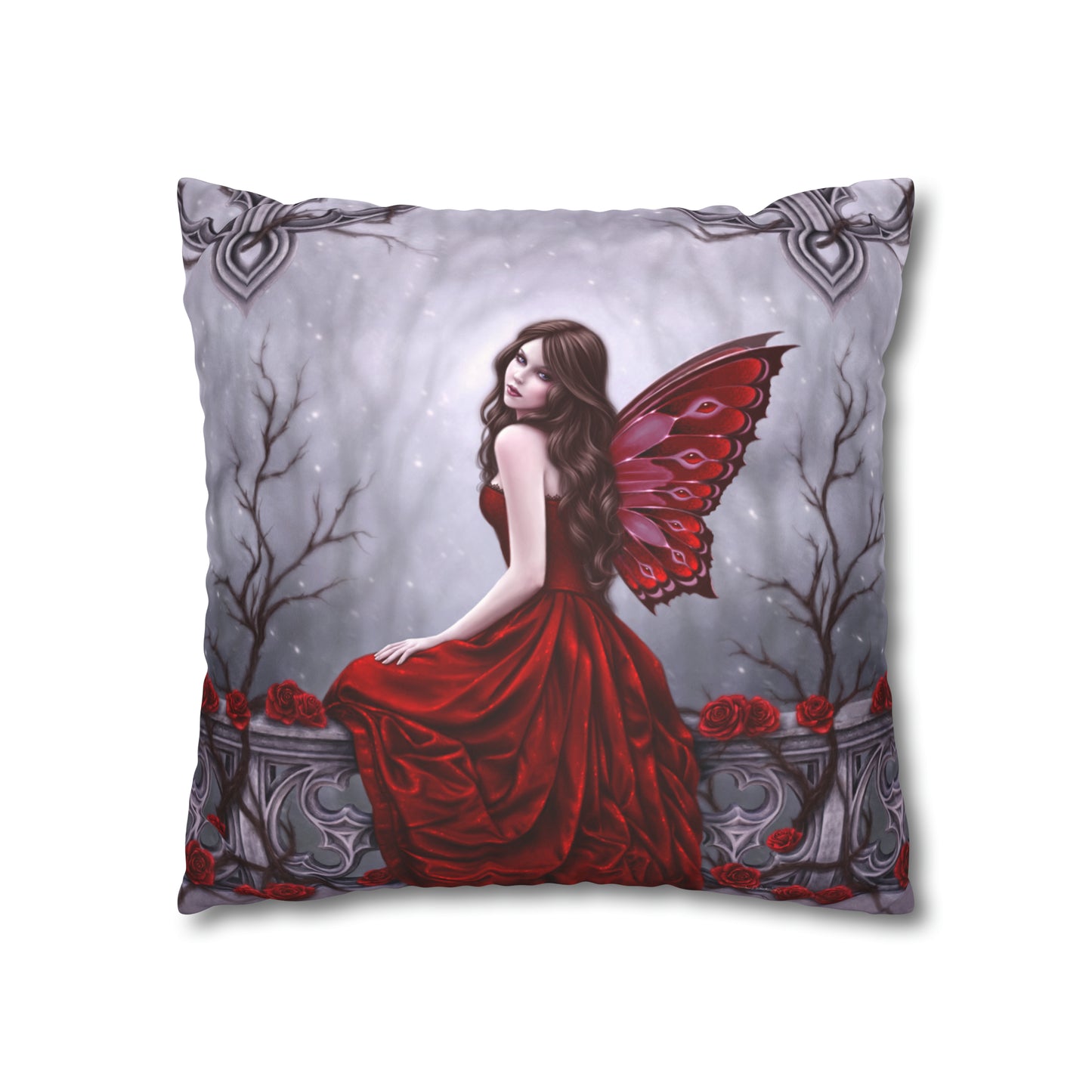 Throw Pillow Cover - Winter Rose