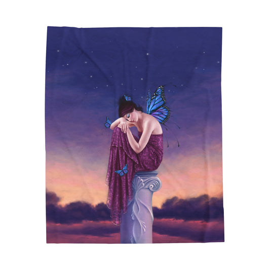 Velveteen Plush Blanket - Sunset
