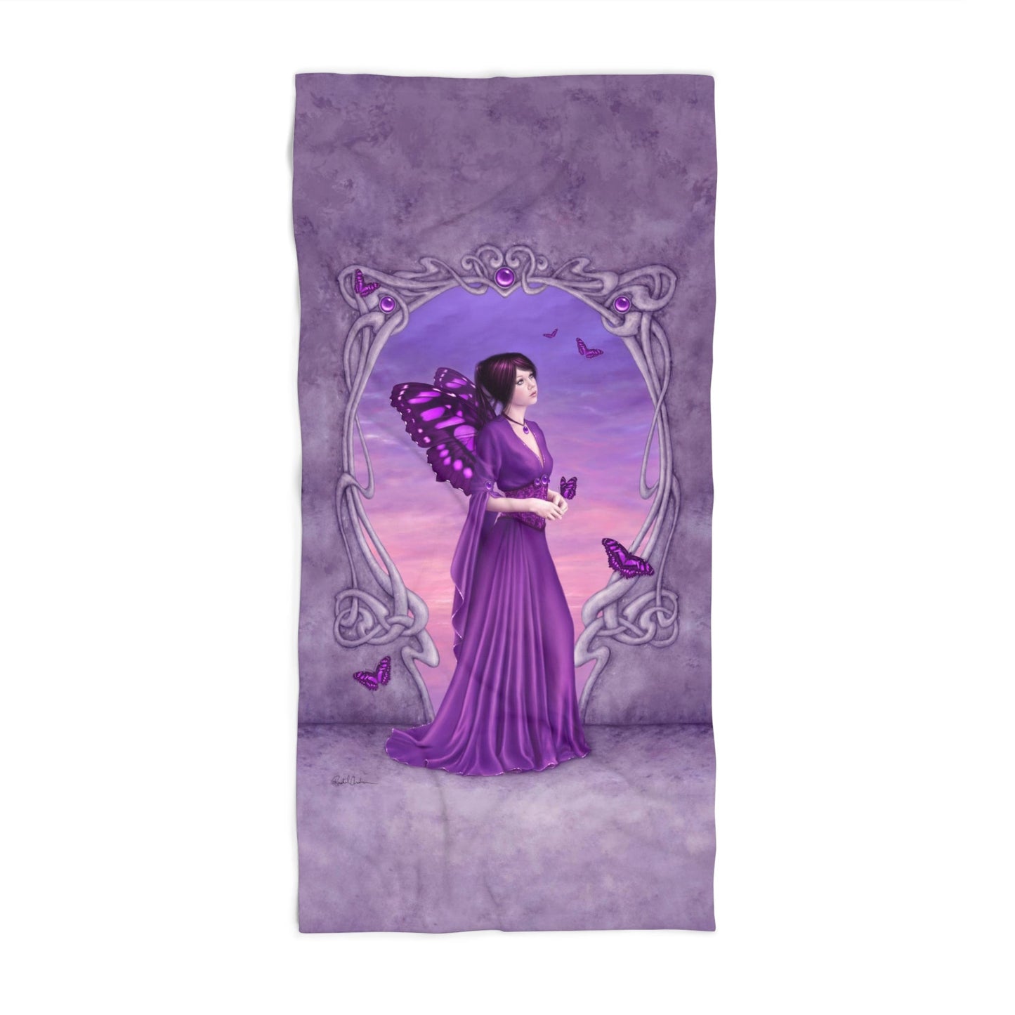 Beach Towel - Birthstones - Amethyst