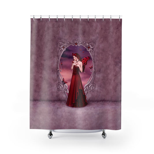 Shower Curtain - Birthstones - Garnet