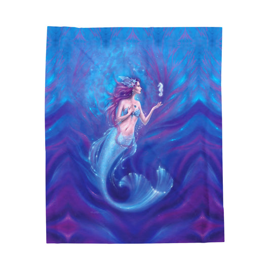 Velveteen Plush Blanket - Coral