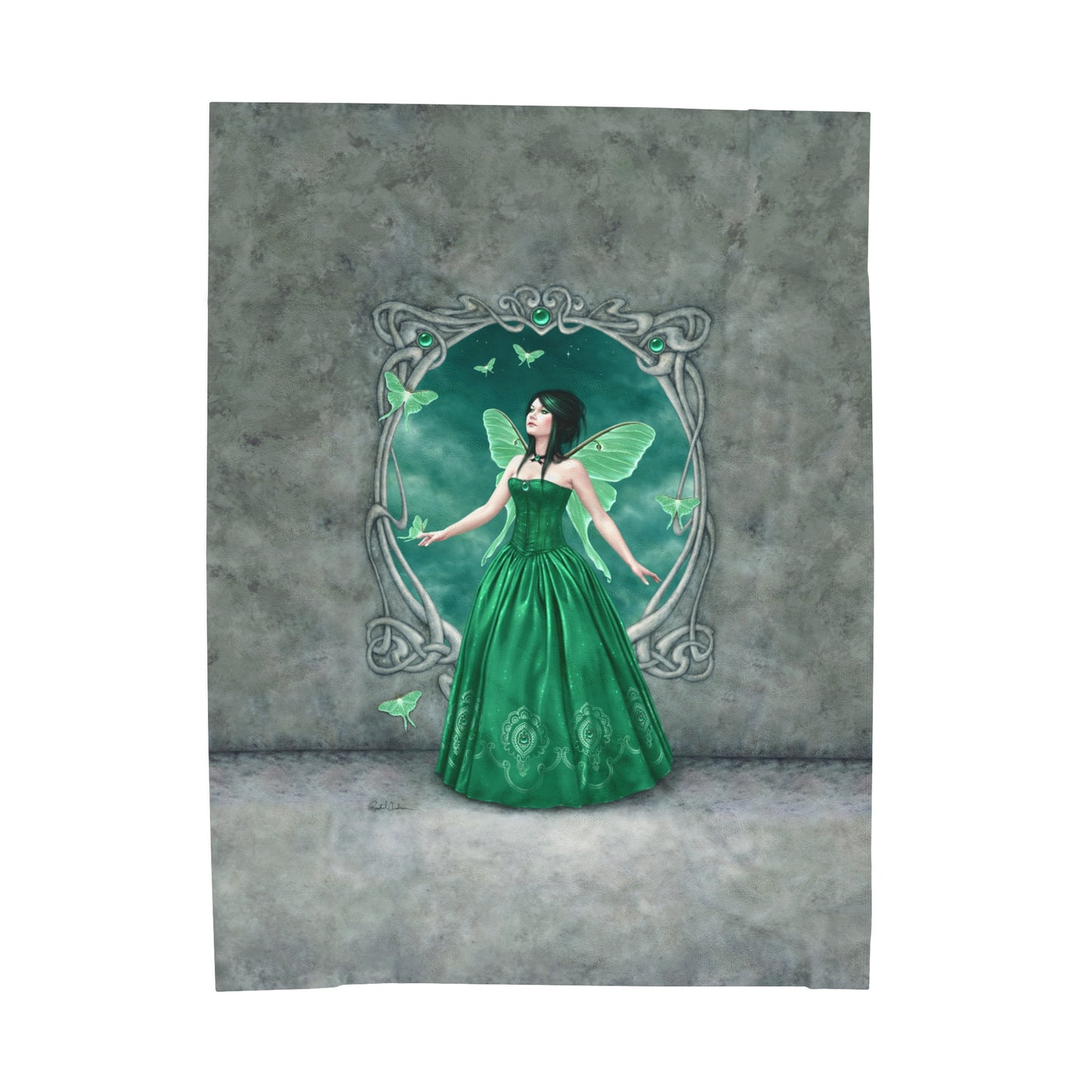 Velveteen Plush Blanket - Birthstones - Emerald